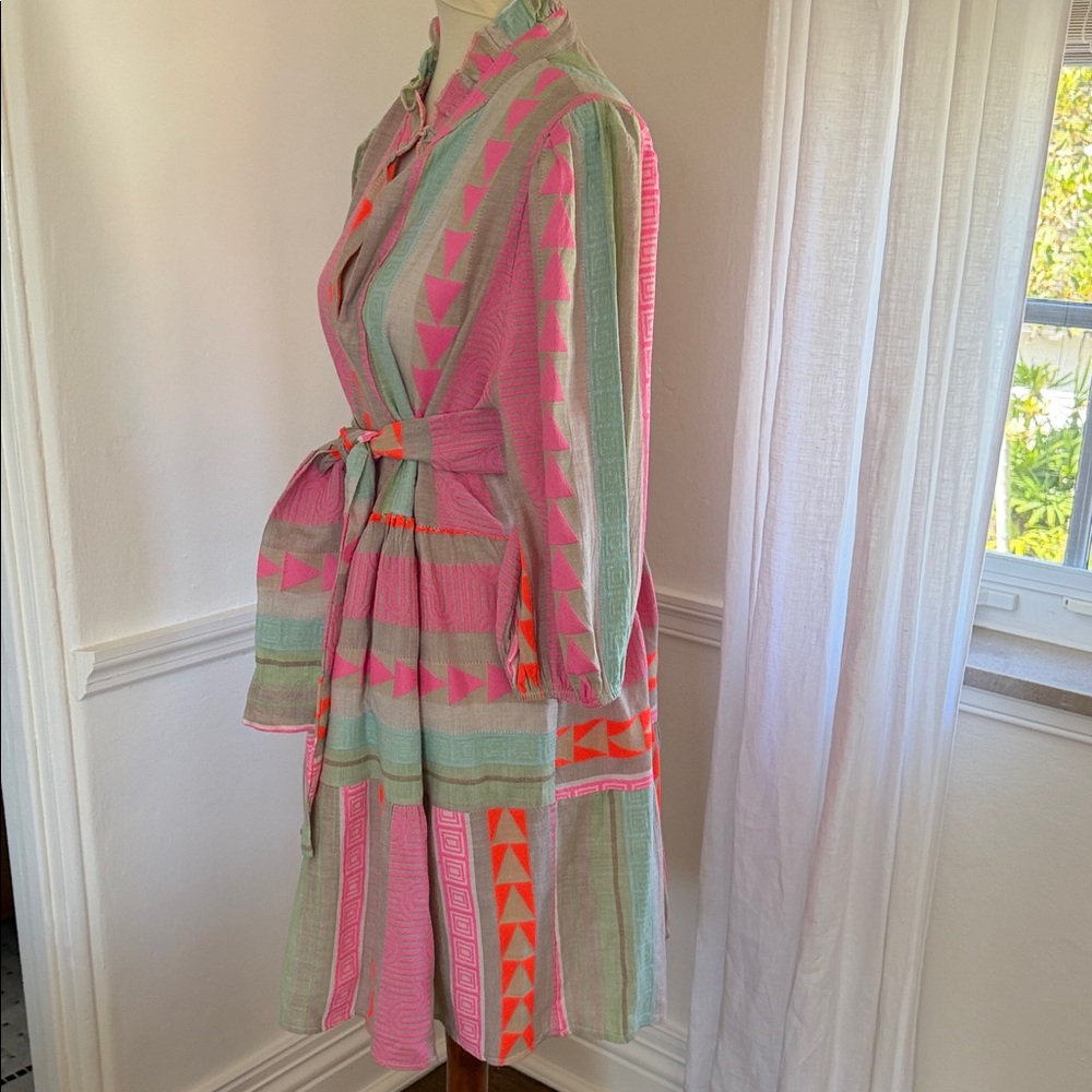 Sofia Colorful Geometric Patterned Dress - Picture 4 of 6